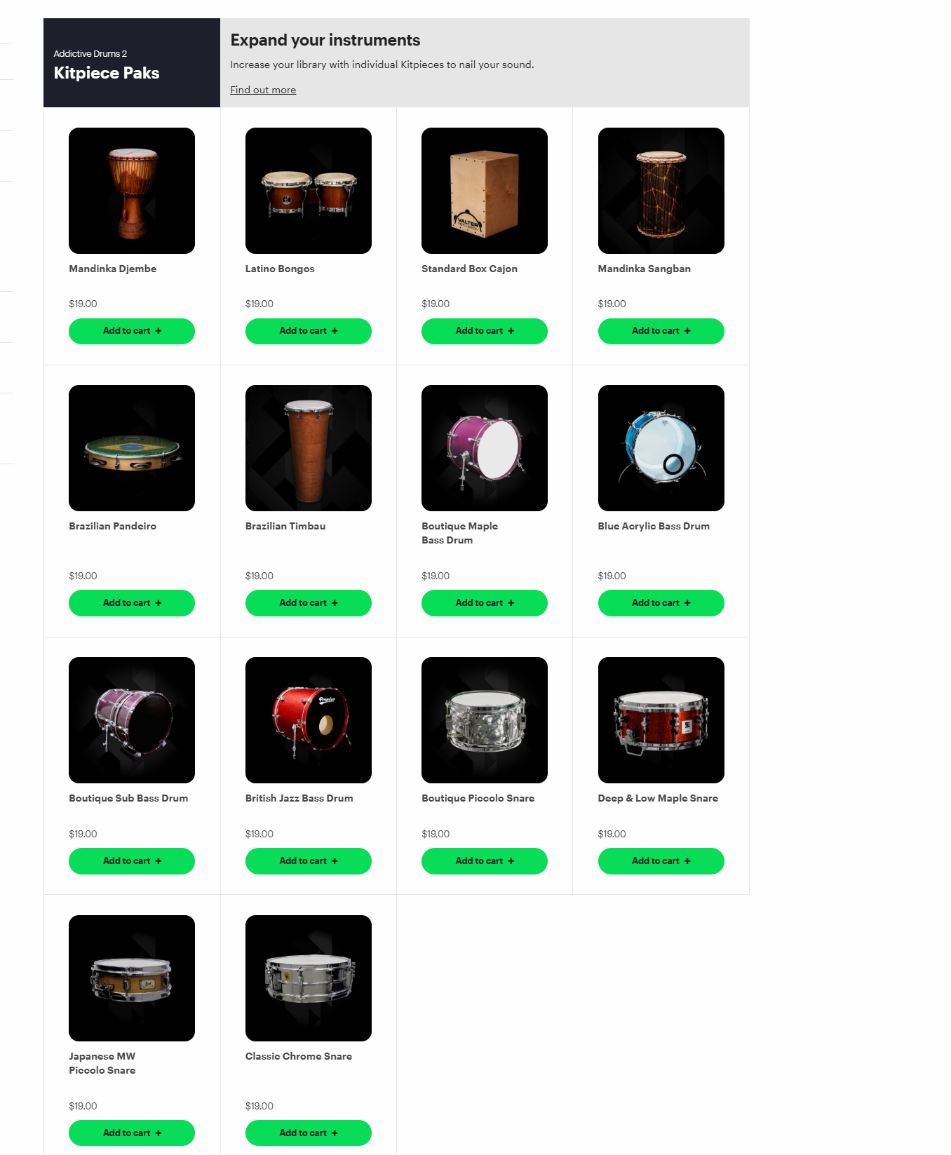 XLN Audio Addictive Drums 2 - 10 Kitpieces Custom Bundle